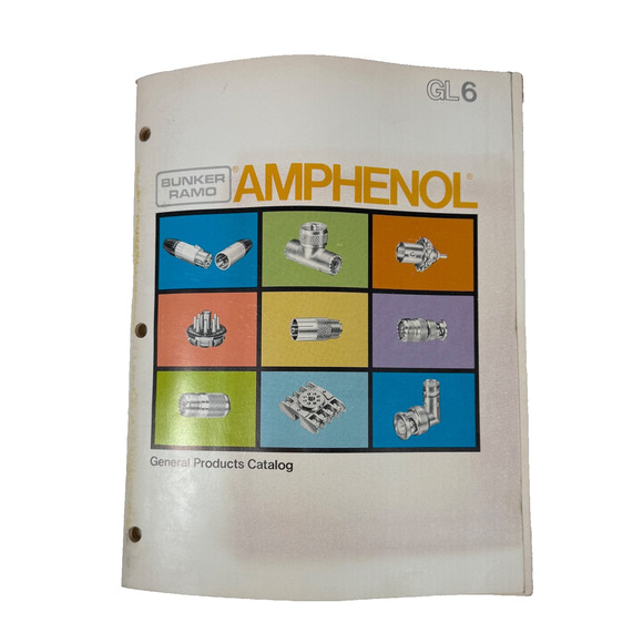 Amphenol Bunker Ramo General Products Illustrated Catalog GL6 Connectors Vintage
